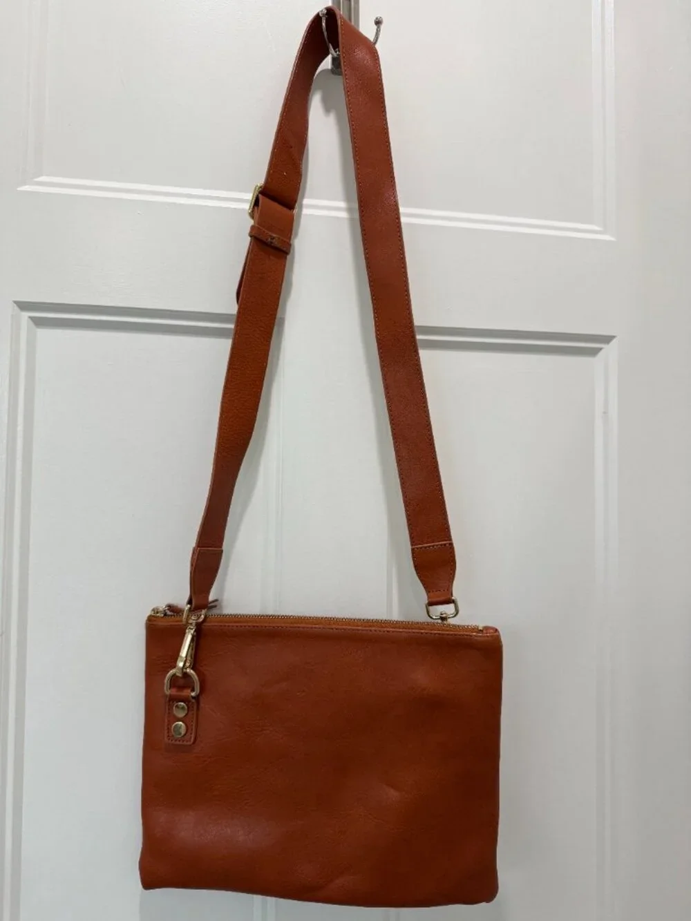 Mark & Graham Leather Zipper Crossbody